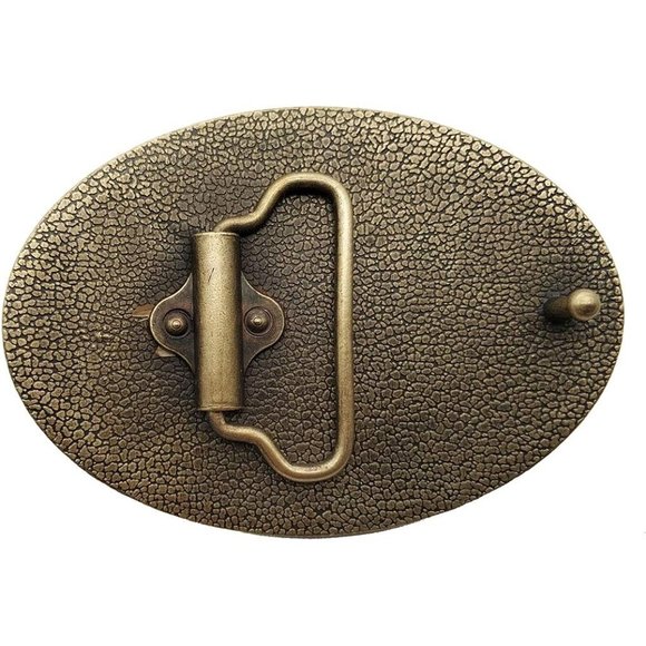 9.5x7.0cm Brown and Black Cowboy Western Country Hunting Belt Buckles - Picture 3 of 5